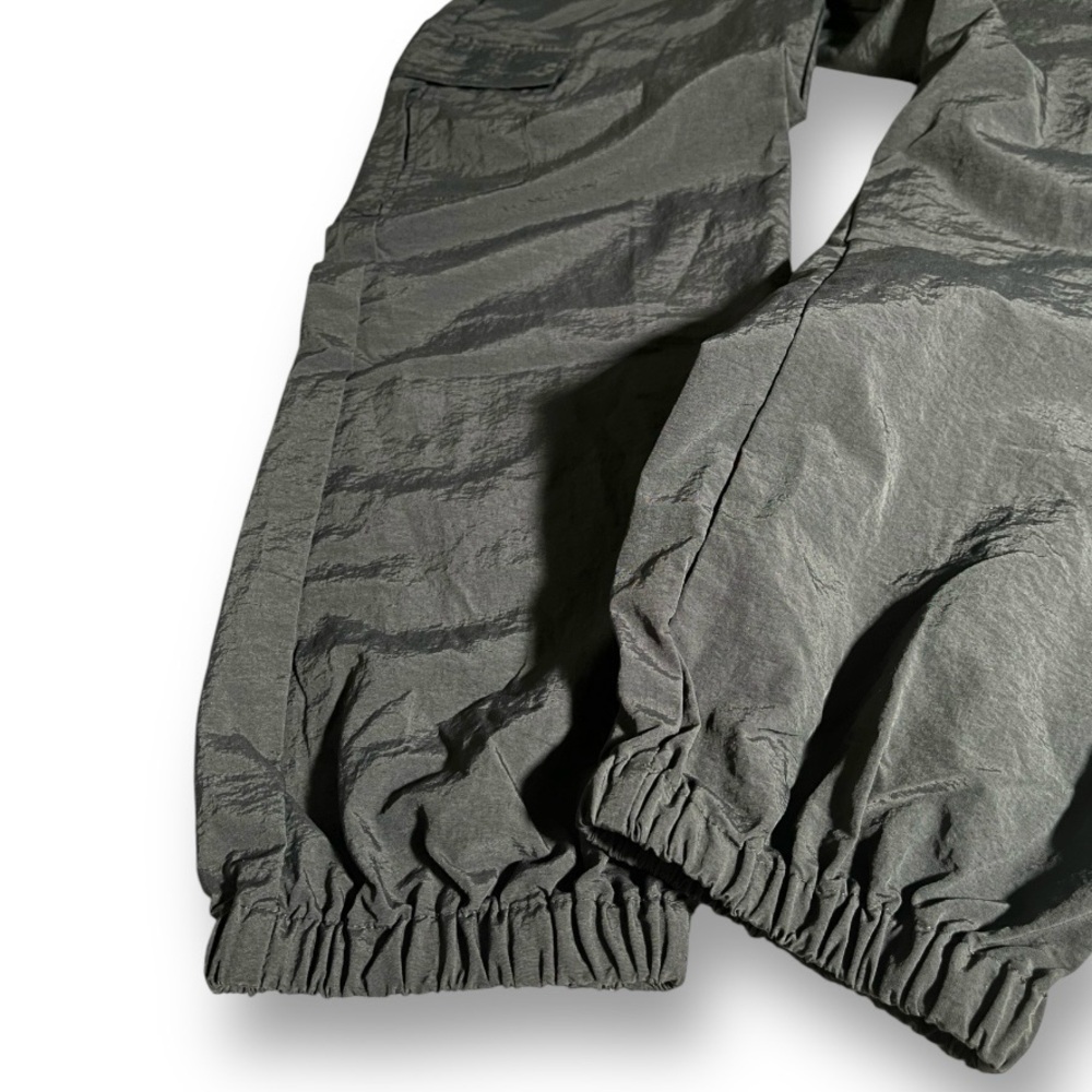 HAPPILY GREY Black Nylon Windbreaker High Rise Cargo Jogger Pants XL - Picture 6 of 10